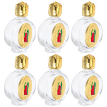 6 stuks 15 ml kristalglas heiligwaterflesjes met reliëf