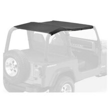 Bestop 5252915 Haut de bikini sans bretelles style safari en denim noir pour Wrangler 1992-1995