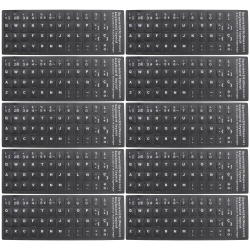 10 universele toetsenbordstickers voor vreemde , pc-layout 2