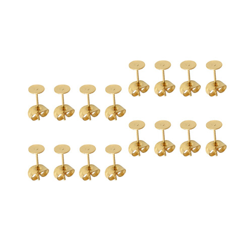 25 Fermagli Per In Inossidabile 4Mm Dorati