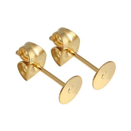 25 Fermagli Per In Inossidabile 4Mm Dorati 2