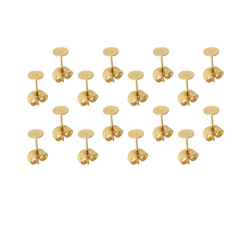 25 Fermagli Per In Inossidabile 4Mm Dorati 1