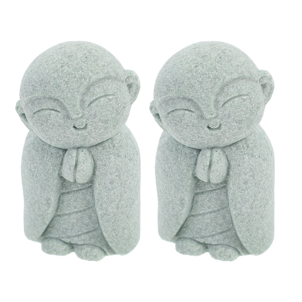 4 Sztuki Z Kamienia Piaskowego Jizo - ModląCy Się Buddy-image