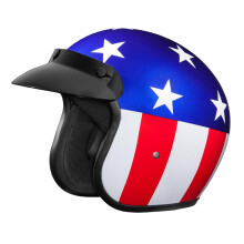 Daytona Helmets 3/4 Shell Open Face motocyklov prilba - DOT Schvleno Lehk a pohodln Vintage design pro Scooter Cruiser a streetov kola - Nastavi