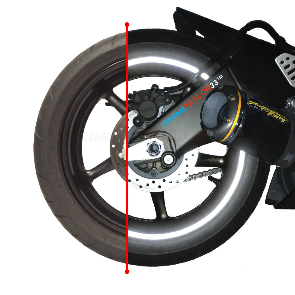 Customtaylor33 Engineering Grade Reflective Copyrighted Rim Tapes - (Must Select Your Rim Size) (12""""/13"""" (Combination Rim Size)) Black 781772906225