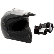Ternn prilba MMG pro dospel na motocykly DOT - MX ATV Dirt Bike Motocross UTV - s brlemi (Matte Black X-Large)