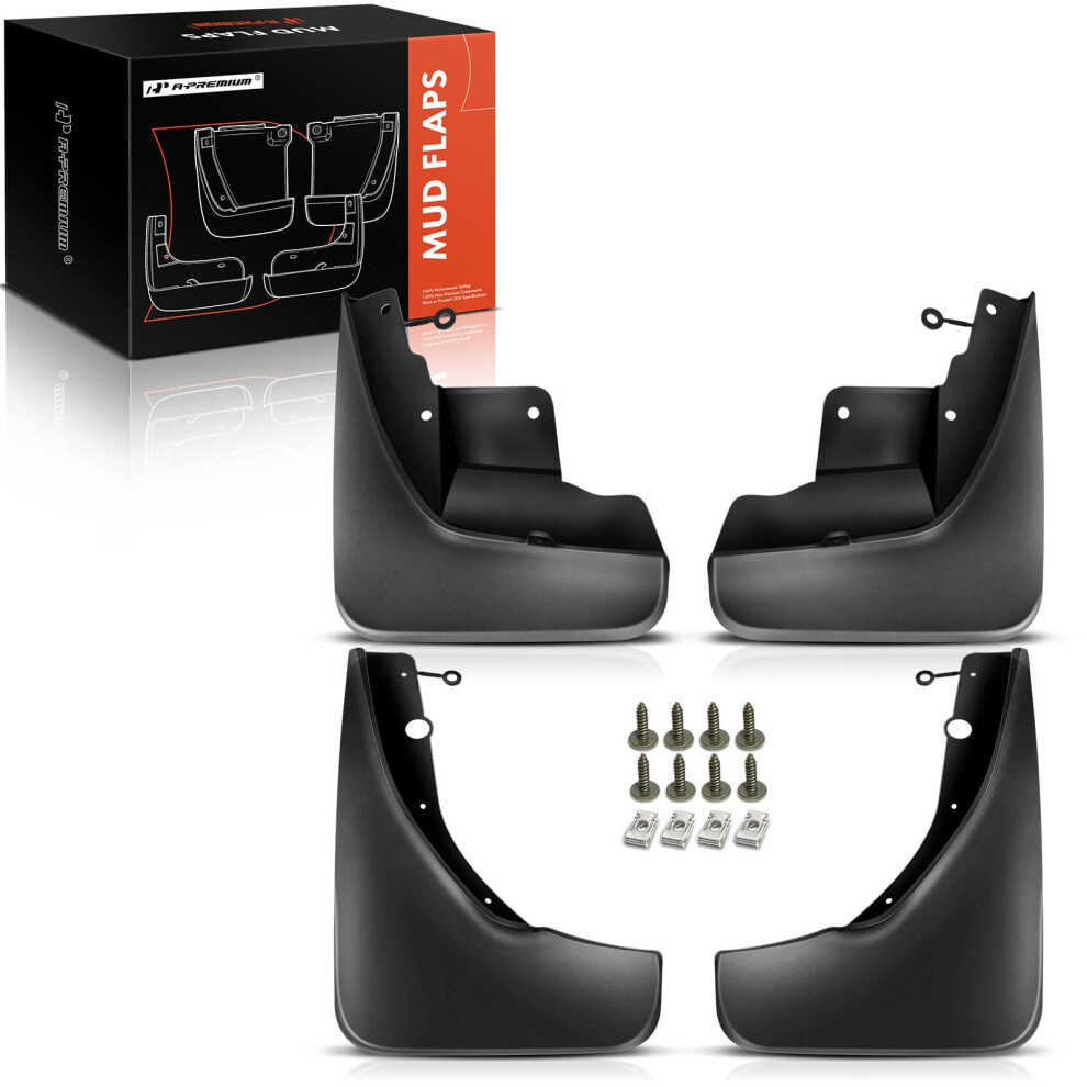 A-Premium Set Of 4Pcs Mud Flaps Splash Guards Mudguard Mudflap With Hardware Kits Accessory Compatible With Jeep Grand Cherokee (Wk2) 2011-2022 Spo 605757376271