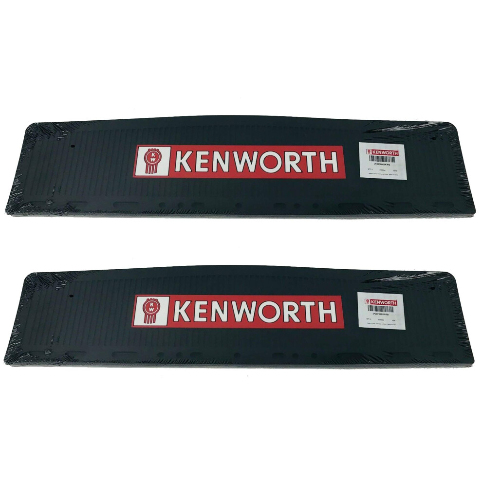 Kenworth Motors 6"""" X 24"""" Oem Semi Truck Rubber Mud Flap-Quarter Fender Flaps-Set 652012944614