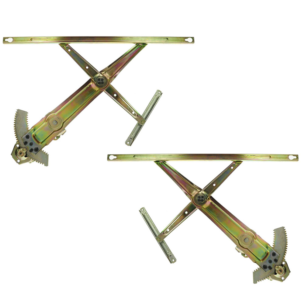 Trq Driver & Passenger Side Manual Window Regulator Set Compatible With 1992-1995 Honda Civic 191213504635