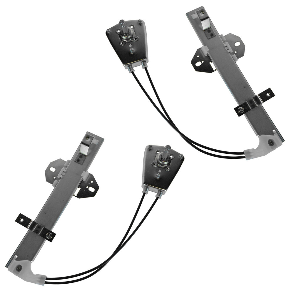 Trq Rear Manual Window Regulator Set Compatible With 1992-1995 Honda Civic 191213505649