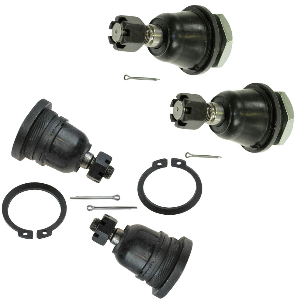 Trq Front Driver & Passenger Side Upper & Lower Ball Joint Set Compatible With 1998-2004 Nissan Frontier 2000-2004 Xterra 191213632857