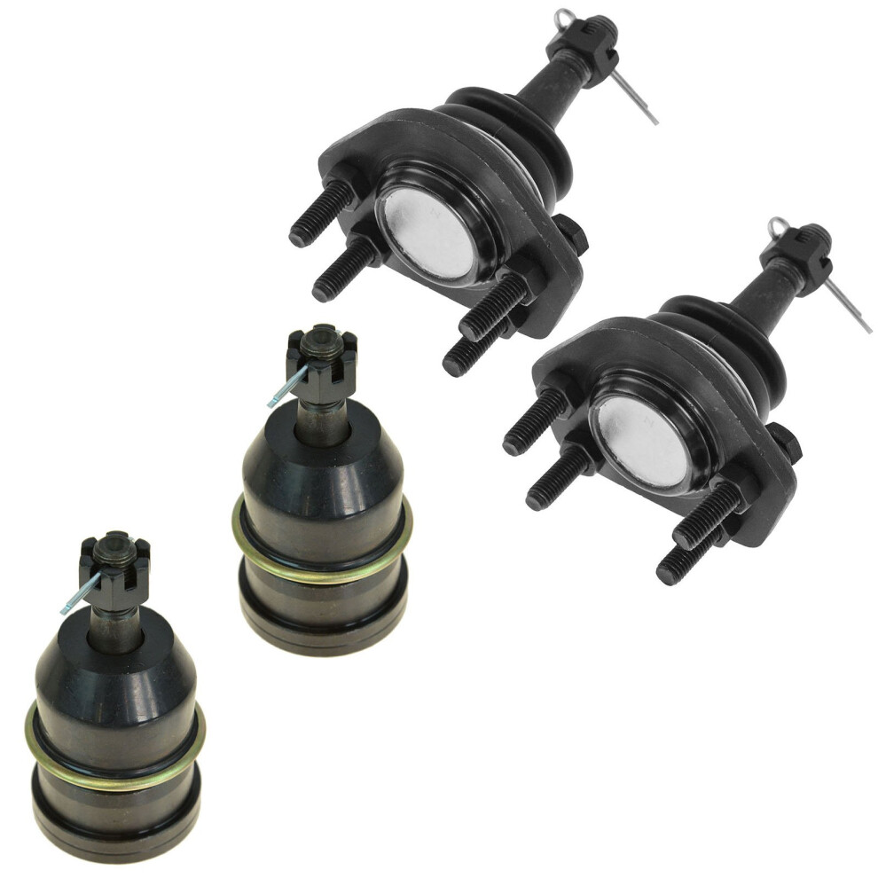 Trq Front Driver & Passenger Side Upper & Lower Ball Joint Set Compatible With 1984-1996 Chevrolet Corvette 191213631942