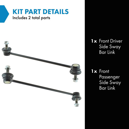 TRQ Front Sway Bar Stabilisator Link S?t Kompatibel med 2002-2015 Mini Cooper 1