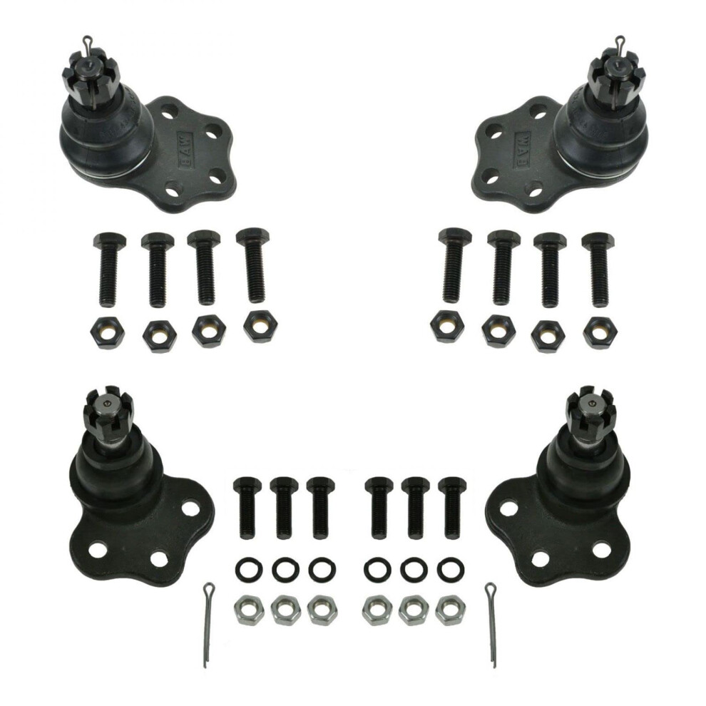 Trq Front Driver & Passenger Side Upper & Lower Ball Joint Set Compatible With 1997-1999 Dodge Dakota 1999 Durango 191213631973