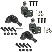 TRQ Front bestuurders- en passagierszijde bovenste en onderste kogelgewrichtset compatibel met 2000-2002 Dodge Ram 2500 Ram 3500