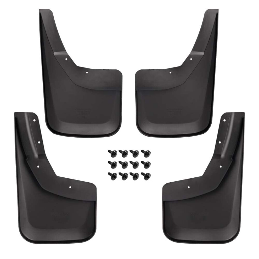 Pit66 4Pack Front+Rear Mud Flaps Splash Guards Wheel Fender Mudguard Compatible With Chevy 2014-2018 Silverado 1500/2015-2018 Silverado 2500 3500 710560041015