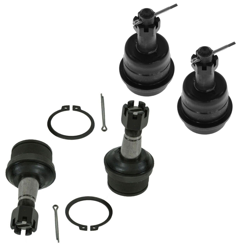 Trq Front Driver & Passenger Side Upper & Lower Ball Joint Set Compatible With 2000-2001 Dodge Ram 1500 191213631553