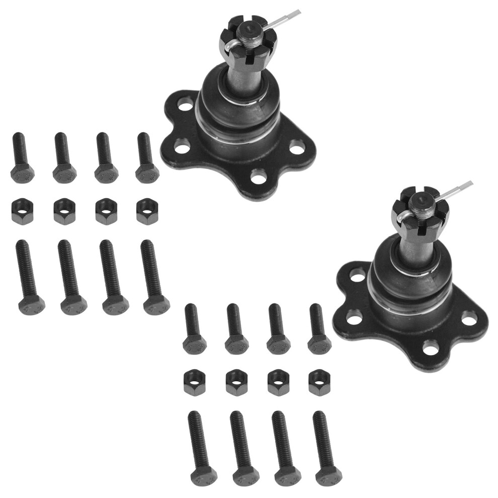 Trq Front Upper Ball Joint Set Compatible With 99-00 Cadillac 88-05 Chevrolet Gmc 191213631522