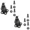 TRQ Front Upper Ball Joint Set compatibel met 2000-2004 Dodge Dakota 2000-2003 Durango 1