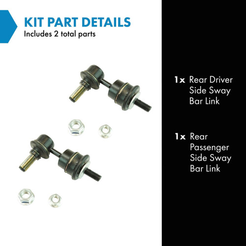 TRQ Sway Bar Stabilisator Link S?t Kompatibel med 2007-2013 Mazda 3 1