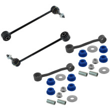 TRQ Sway Bar Stabilisator Link S?t for og bag, kompatibel med 2007-2011 Dodge Nitro 2008-2012 Jeep Liberty