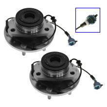TRQ Juego de conjunto de rodamientos de cubo de rueda delantera compatible con INFINITI QX56 2008-2010 2008-2012 Nissan Armada TITAN