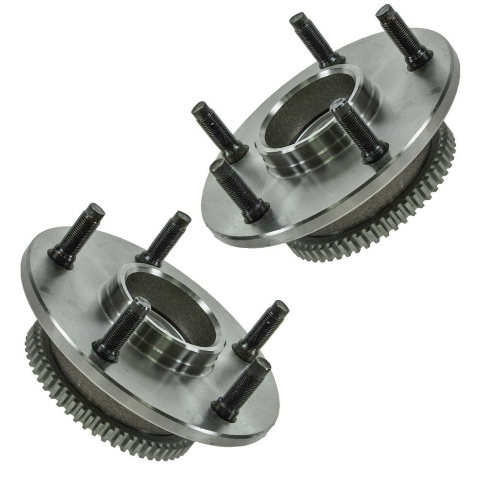 Trq Front Wheel Hub Bearings Assembly Set Driver & Passenger Side Compatible With 2000-2001 Dodge Ram 1500 191213534793