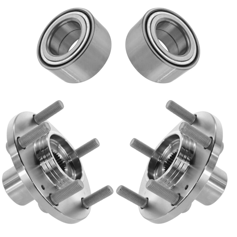 TRQ Front Wheel Hub Bearings Assembly Set Compatible with 2001-2006 Hyundai Santa Fe 2005-2009 Tucson 2005-2010 Kia Sportage-image-OPC-PM8RJVM-NEW