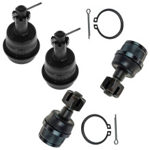 TRQ Oberer und unterer Kugelgelenksatz vorne auf der Fahrer- und Beifahrerseite, kompatibel mit Jeep Grand Cherokee 19992004, Wrangler 20072017 und
