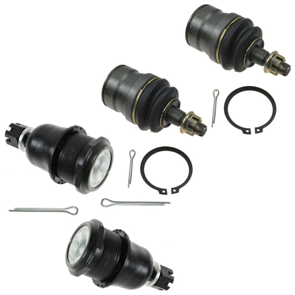 Trq Front Driver & Passenger Side Upper & Lower Ball Joint Set Compatible With 1987-1996 Dodge Dakota 191213631102
