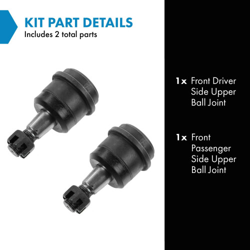 TRQ Front Upper Ball Joint Set compatibel met 2000-2002 Dodge Ram 2500 Ram 3500 1