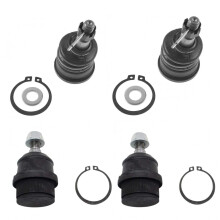 TRQ Oberer und unterer Kugelgelenksatz vorne auf der Fahrer- und Beifahrerseite, kompatibel mit Jeep Commander 20062010 und Grand Cherokee 20052010