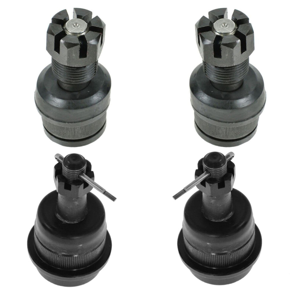 Trq Front Driver & Passenger Side Upper & Lower Ball Joint Set Compatible With 1984-1989 Jeep Cherokee 1986-1989 Comanche Wagoneer 1987-1990 Wrangler 191213631133