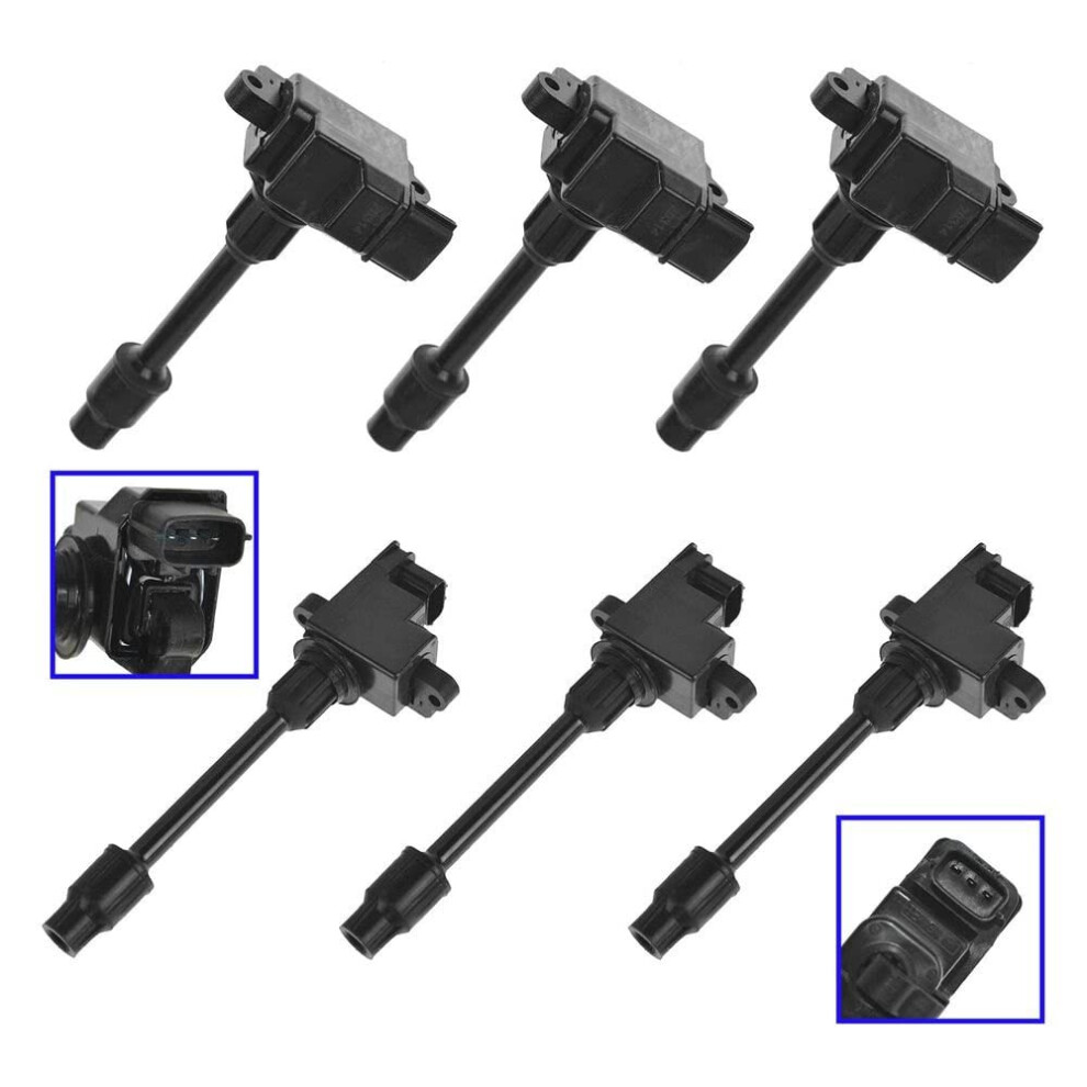 Trq Ignition Coil Set Compatible With 1996-1999 Infiniti I30 1995-1999 Nissan Maxima 191213614440