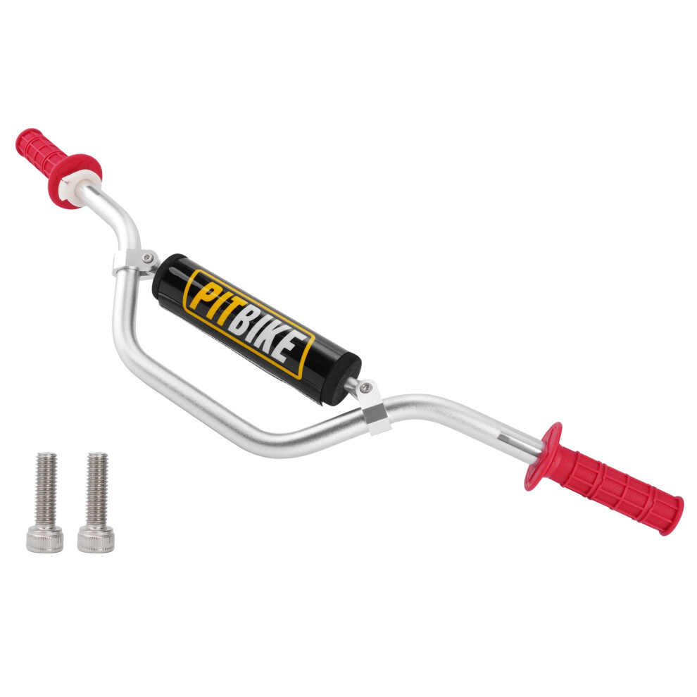 Handle Bar With Foam Pad 7/8"""" 22Mm Handlebar Compatible With Crf Yzf Kxf Klx Rmz Drz Pit Dirt Bike Motocross Atv Quad Red/Silver 711202341838