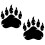 2-Count Grizzly Bear Claw Decal Sticker | G1057 1