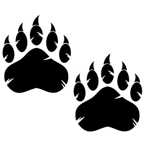 2-Count Grizzly Bear Claw Decal Sticker | G1057