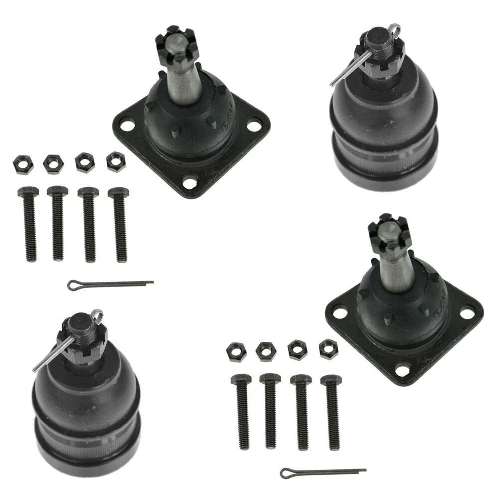 Trq Front Driver & Passenger Side Upper & Lower Ball Joint Set Compatible With 1993-2002 Chevrolet Camaro Pontiac Firebird 191213630785