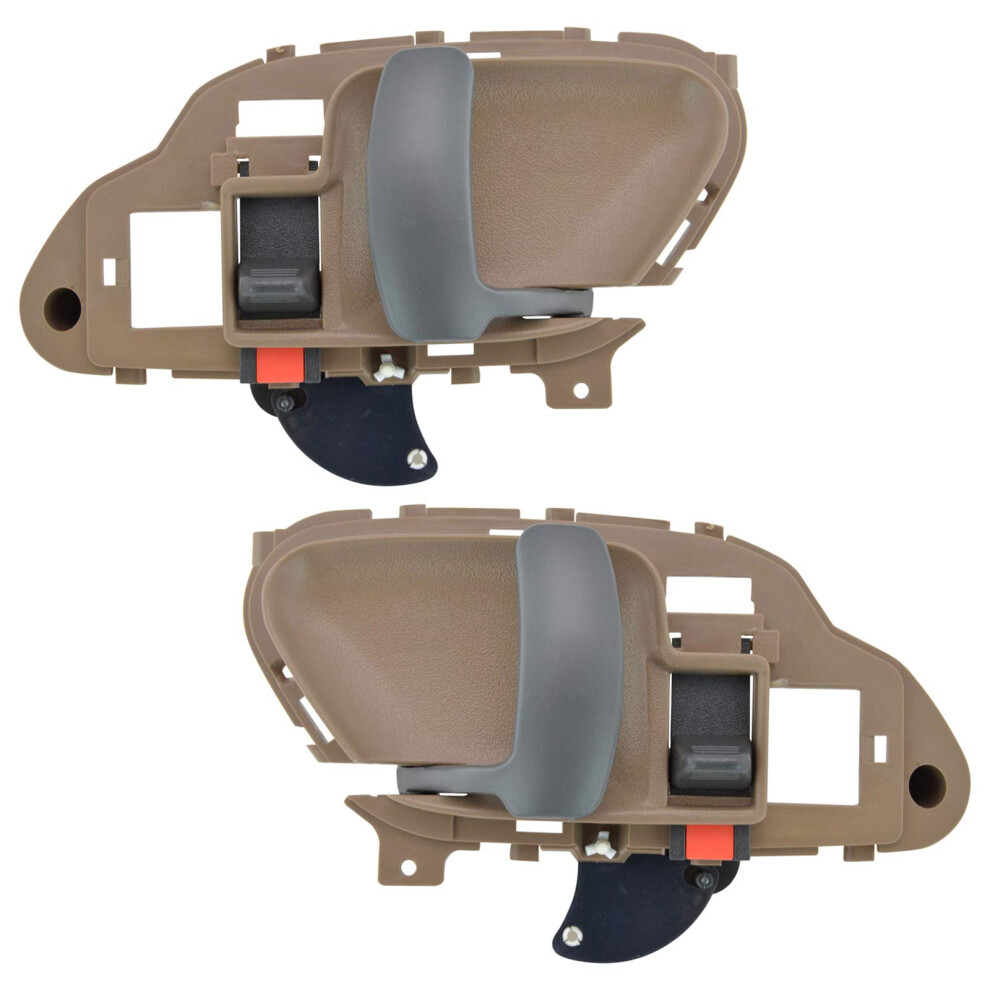 Trq Door Handles Inside Interior Tan Left & Right Pair Set For Chevy Gmc Tahoe Yukon 191213359525