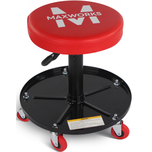 MaxWorks 80771 Pneumatic Roller Seat/Creeper with Adjustable Height - 300 lb Capacity