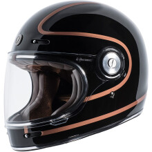 TORC T1 Moto rtro unisexe pour adulte style casque intgral (Copper Pin Gloss Black Small)
