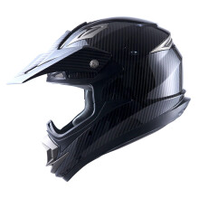 1Storm Adult Motocross Helma Off Road MX BMX ATV Mechanik na Dirt Bike HGXP14B Carbon Fiber Black