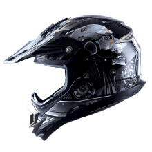 1Storm Adult Motocross Helma Off Road MX BMX ATV Mechanik na Dirt Bike HGXP14B Skull Black