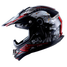 1Storm Adult Motocross Helma Off Road MX BMX ATV Mechanik na Dirt Bike HGXP14B Skull Red