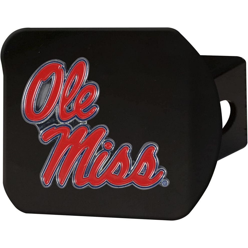 Fanmats 22710 Ole Miss Rebels Metal Hitch Cover - 3D Color Emblem Black 842281127102