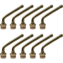 Bandenlevering 10 STUKS TR-545D Inklembare ventielsteel met 60 graden bocht