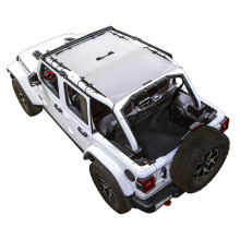 Parte superiore del parasole in rete Spiderwebshade compatibile con Jeep Wrangler jl 4 porte 2018 fino ad oggi Tutti i rivestimenti realizzati ne