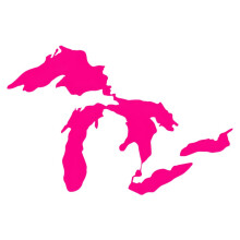 Adesivo Great Lakes Michigan Decalcomania per auto Vinile impermeabile resistente di alta qualit? per paraurti Windows Laptop Bottiglie d'acqua o