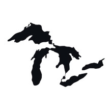 Adesivo Great Lakes Michigan Decalcomania per auto Vinile impermeabile resistente e premium per paraurti Windows Laptop Bottiglie d'acqua o dispo