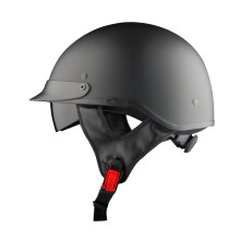 1Storm Motocyklov polooblicejov prilba Mopeds Scooter Pilot s vsuvnm vnitrnm kourovm hledm, matne cern